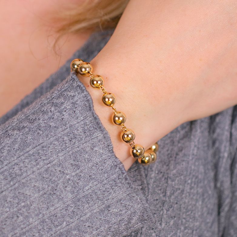 Ball link bracelet yellow...