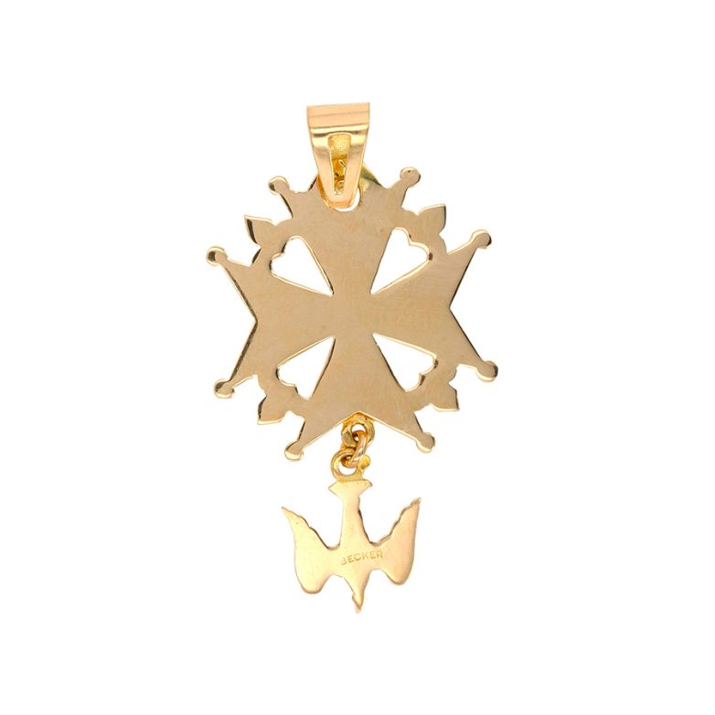 Huguenot cross in yellow...