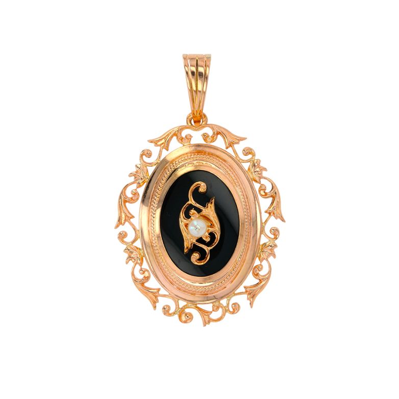 Vintage cassolette onyx and...