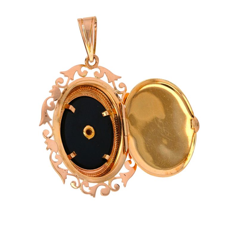 Vintage cassolette onyx and...