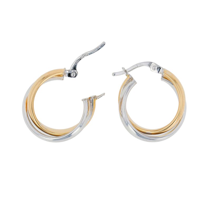 2-gold hoop earrings 2.85g