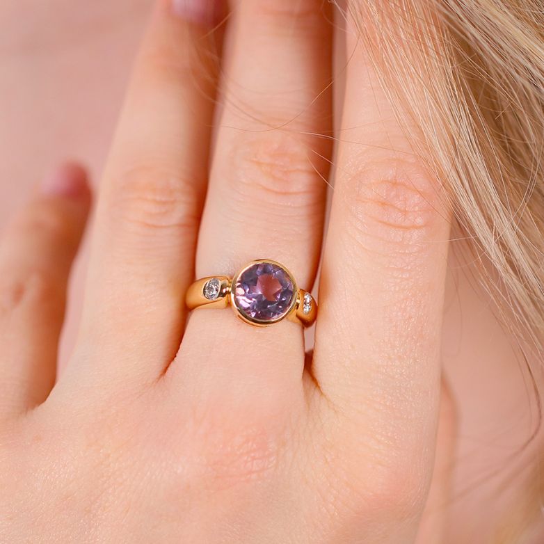 2.50 carat amethyst ring...