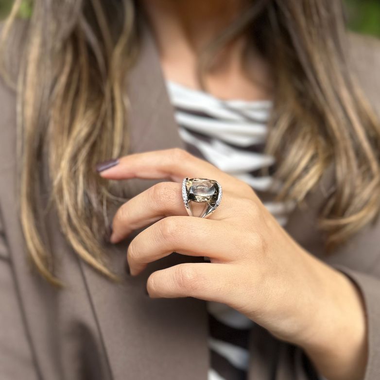 Ring smoky quartz 10.37...