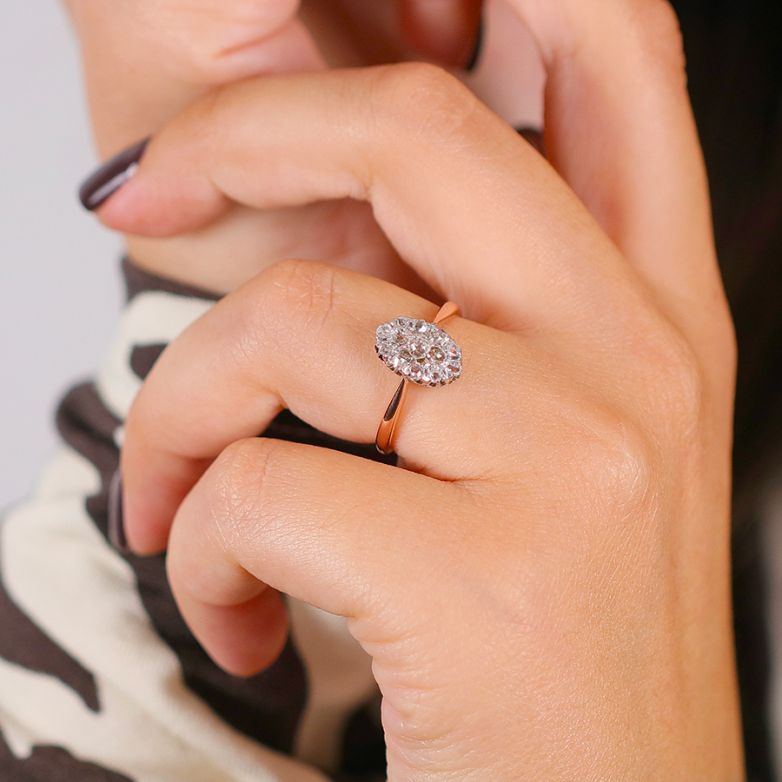 Antique ring diamonds 0.14...