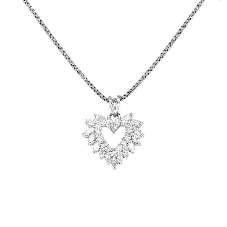 Heart necklace diamonds...