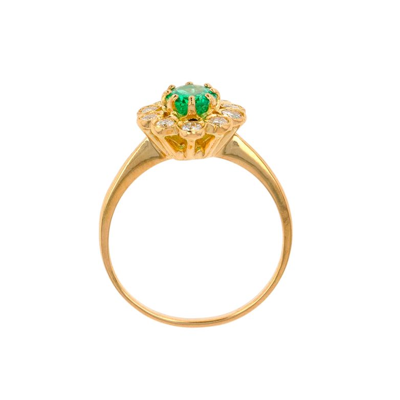 Emerald daisy ring 0.64...