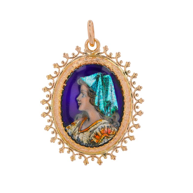 Vintage yellow gold pendant...