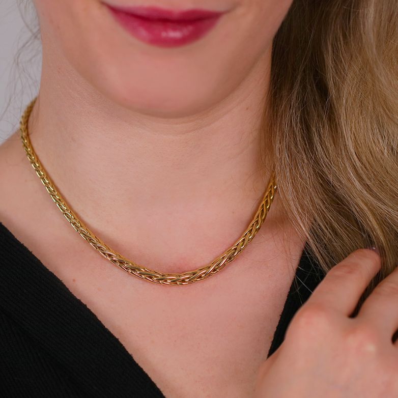 Palm drop necklace yellow...