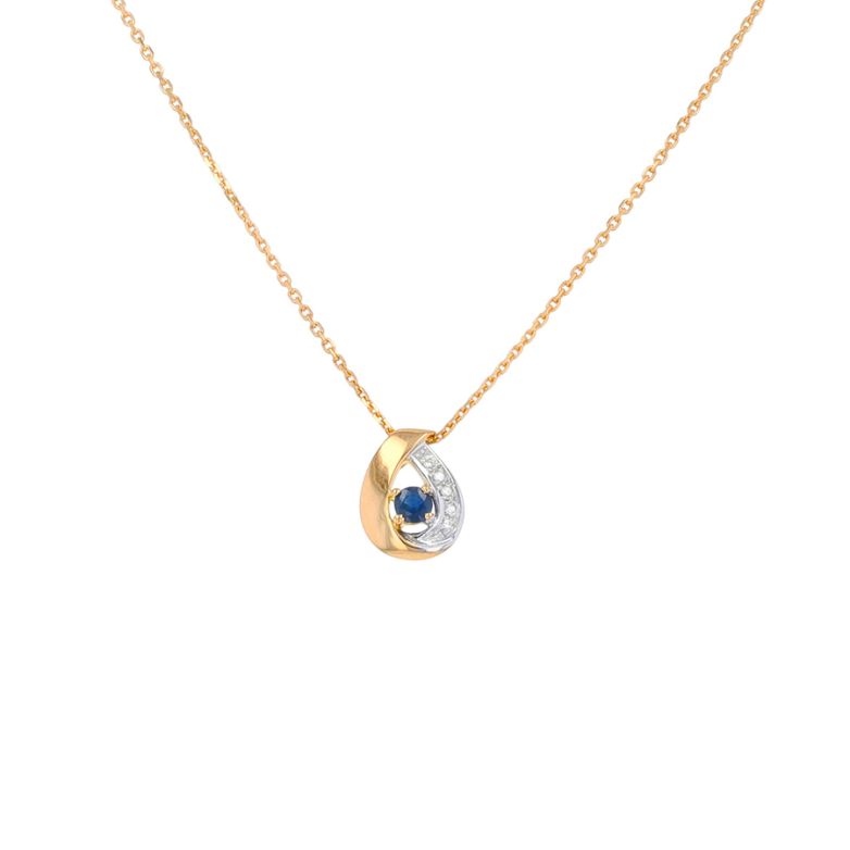 Necklace sapphire 0.17...