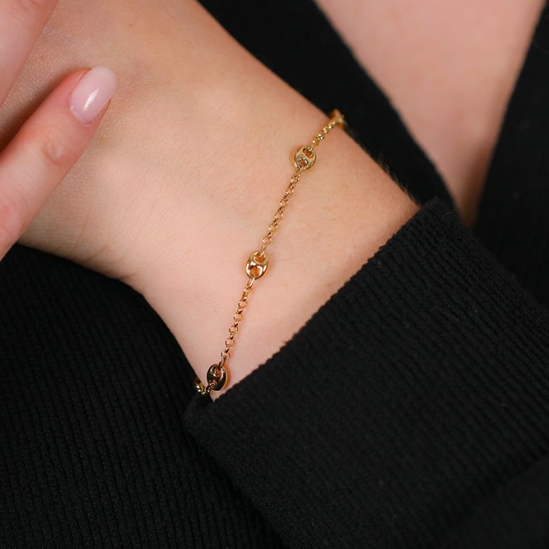 Yellow gold coffee bean...