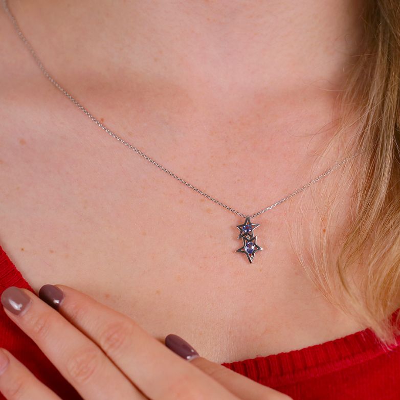 Necklace with sapphire...