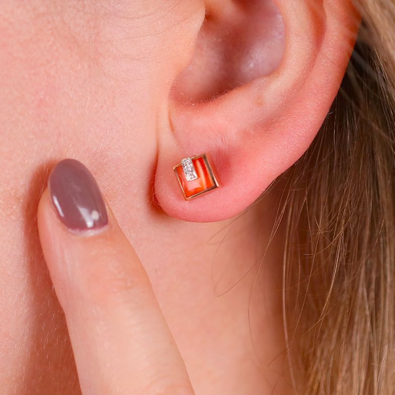 Earrings diamonds 0.01...
