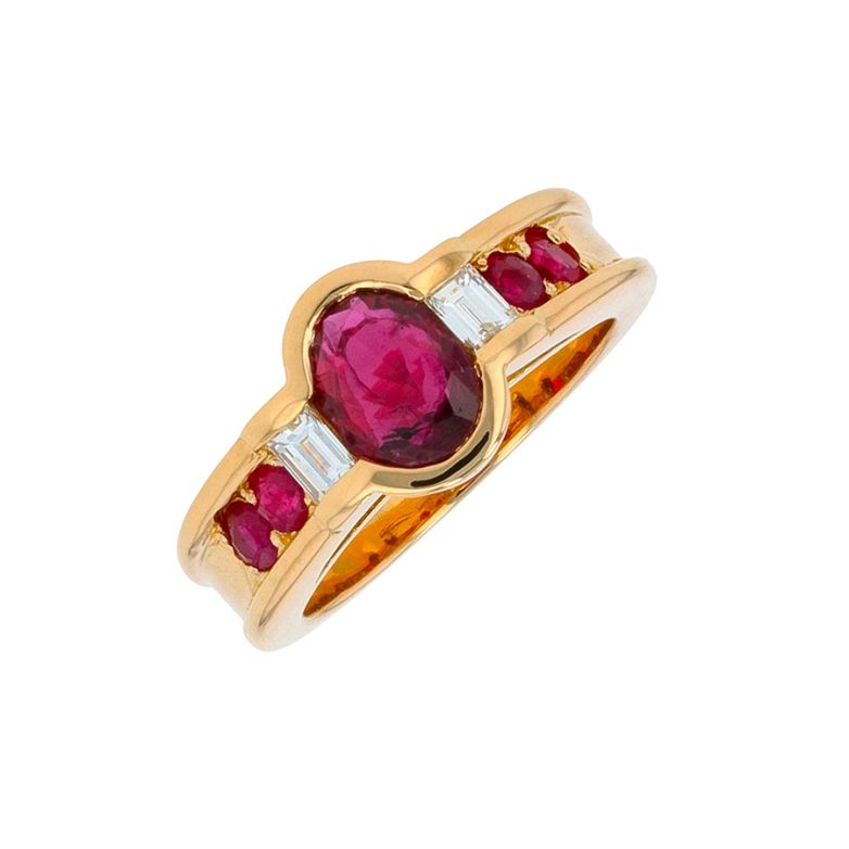 Ring ruby 1.32 carat and...