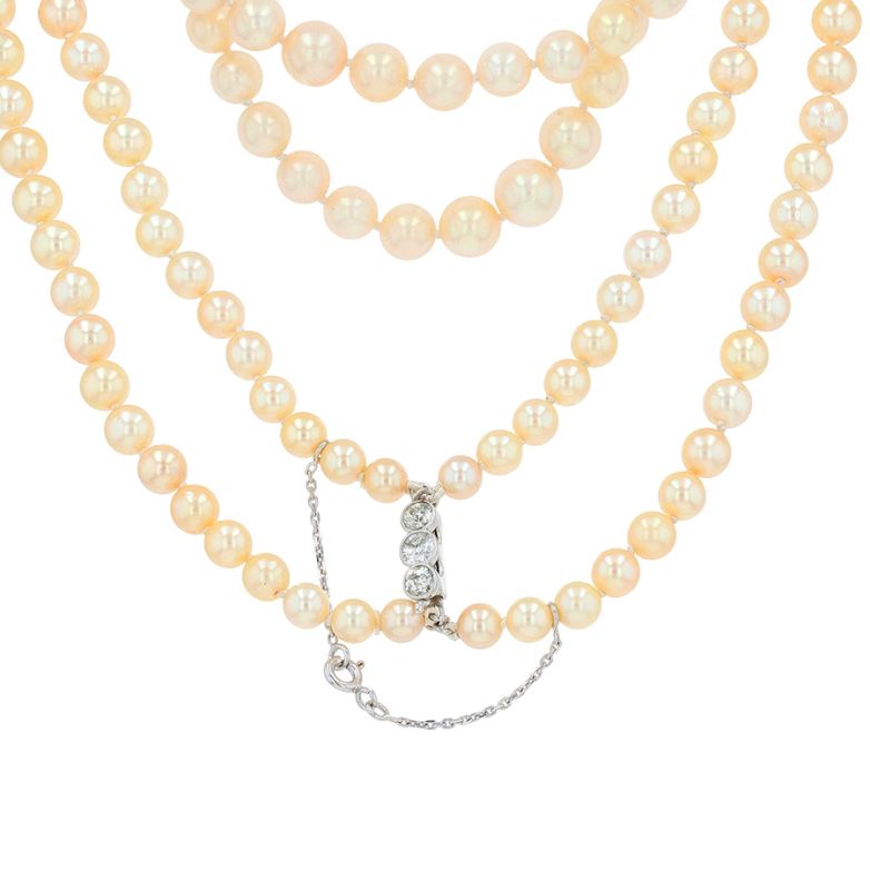 Vintage cultured pearl and...