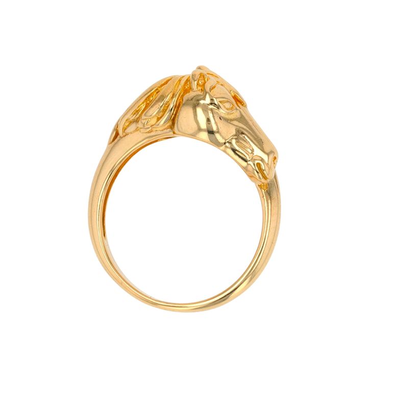 Horse ring yellow gold 6 g