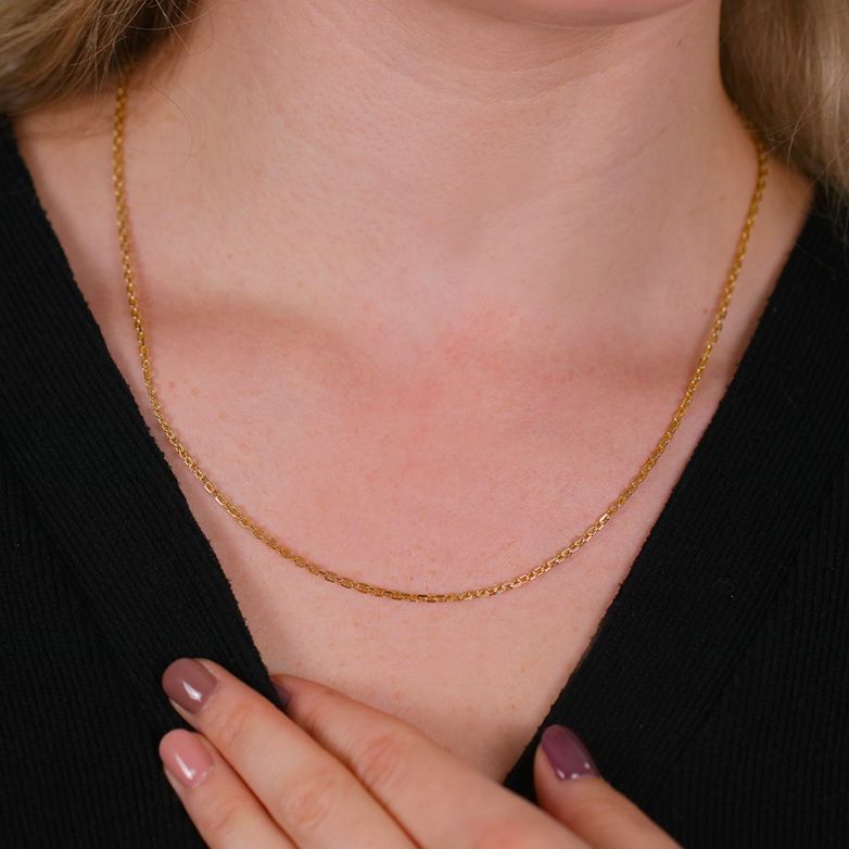 Yellow gold forçat chain 6.87g