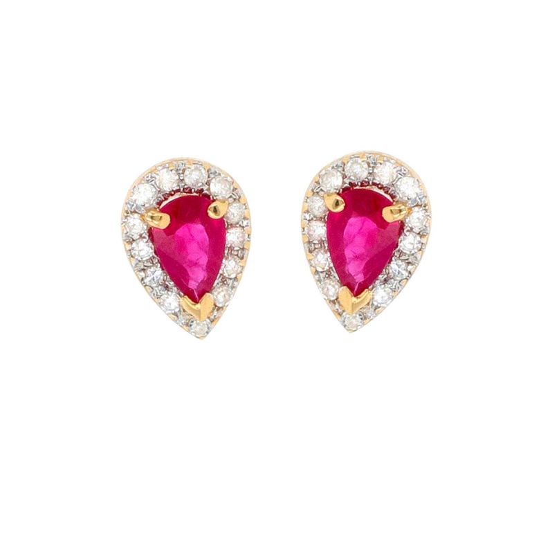Earrings ruby 0.46 carat...