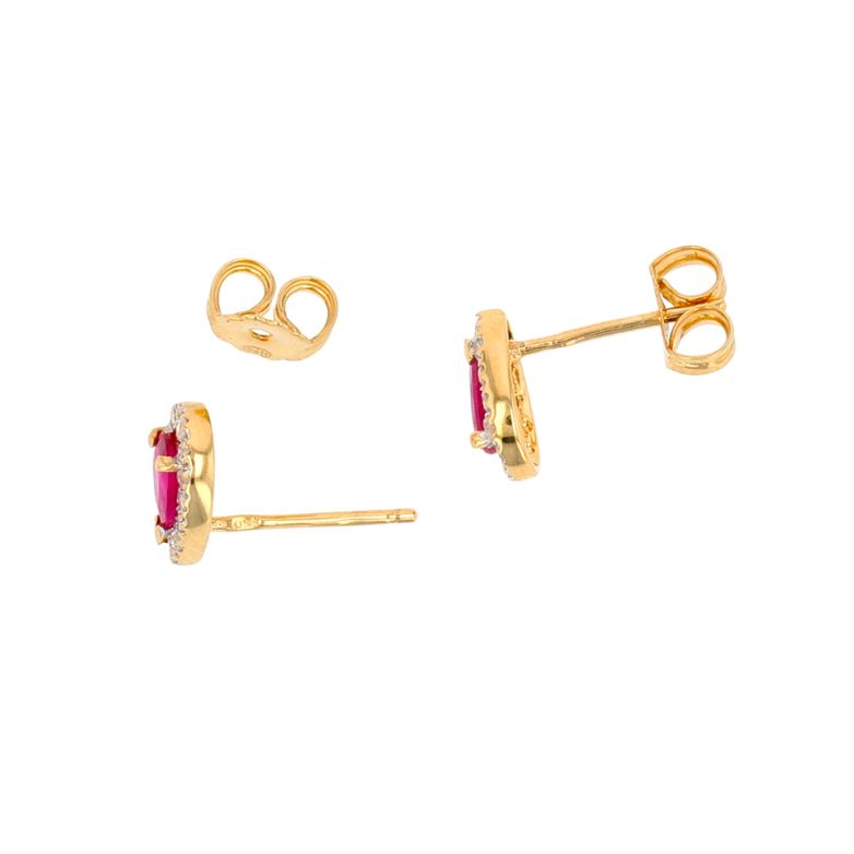 Earrings ruby 0.46 carat...