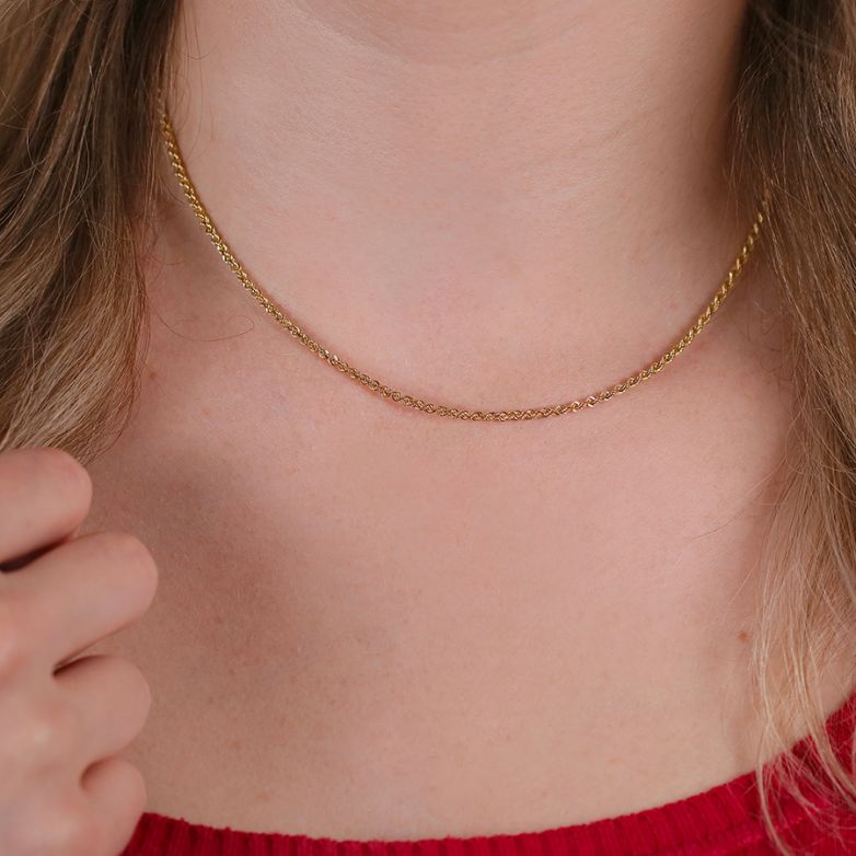 Yellow gold rope chain 2.52g