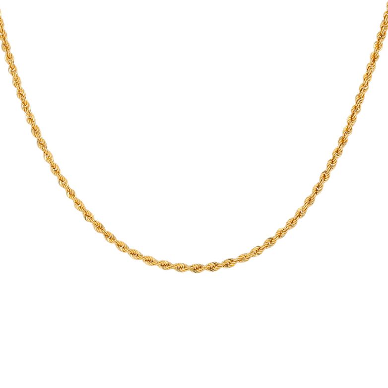Yellow gold rope chain 2.52g