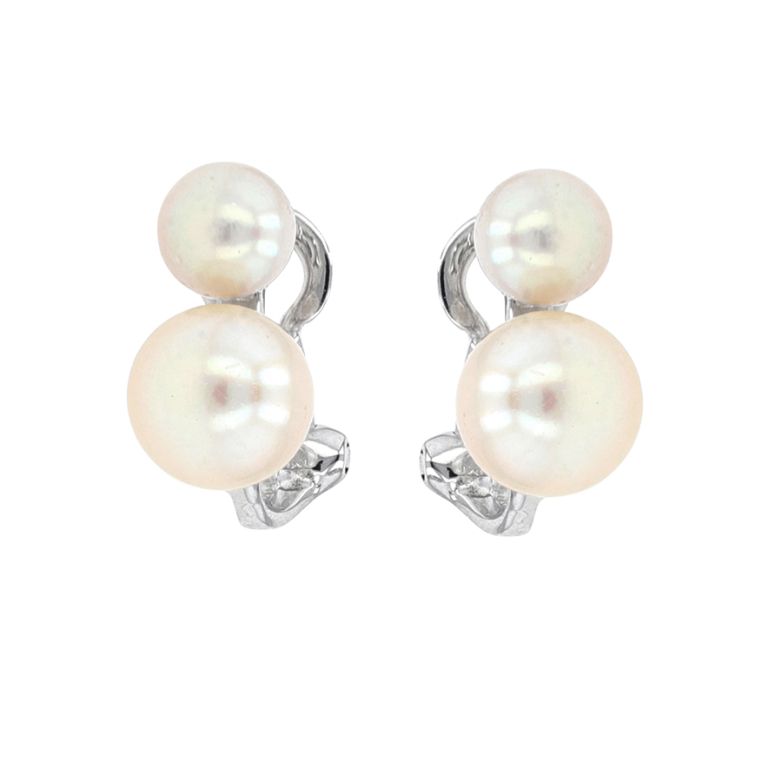 Pearl earrings white gold...