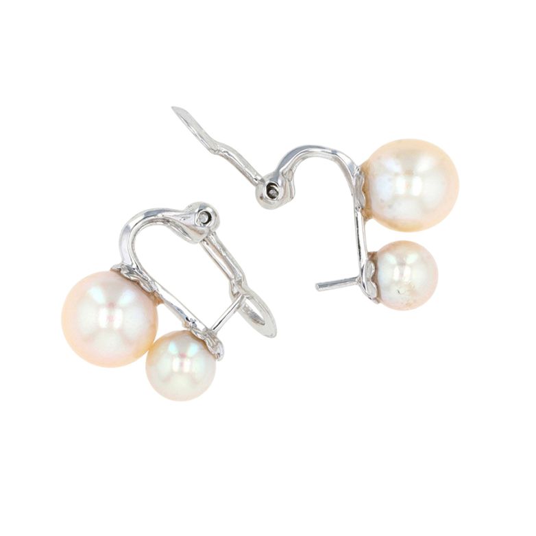 Pearl earrings white gold...