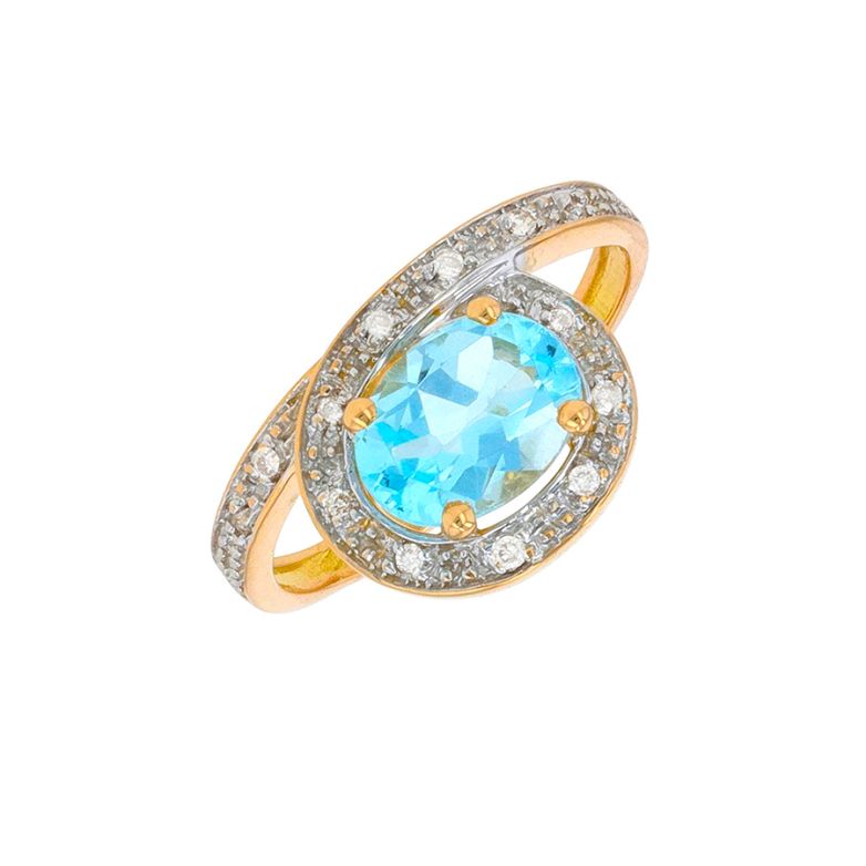 Ring topaz 1.26 carat and...