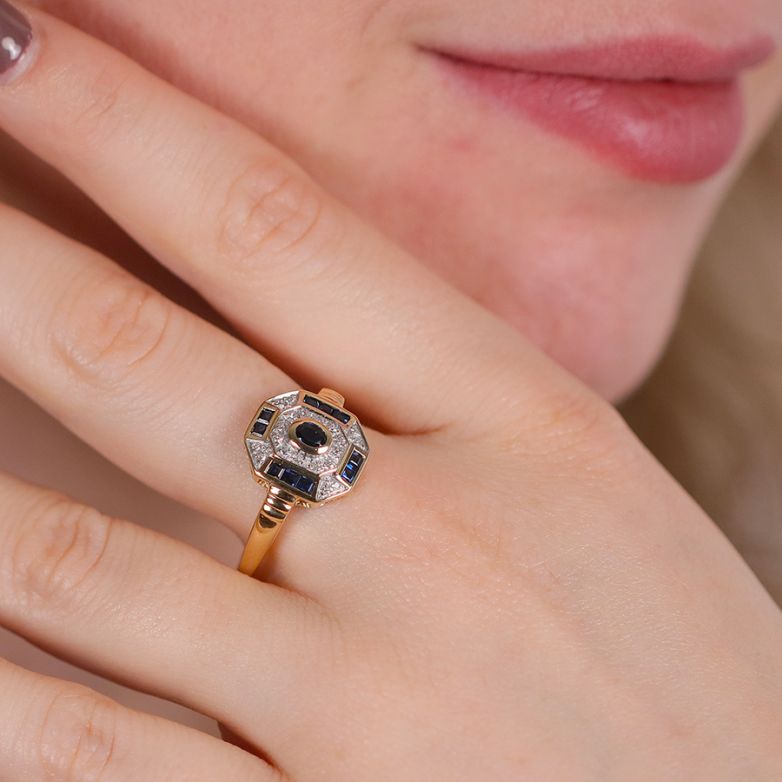 0.45 carat sapphire and...