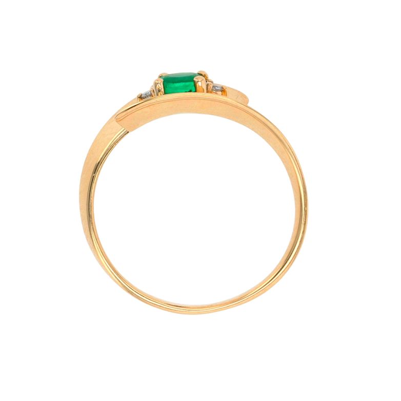 Ring emerald 0.18 carat and...