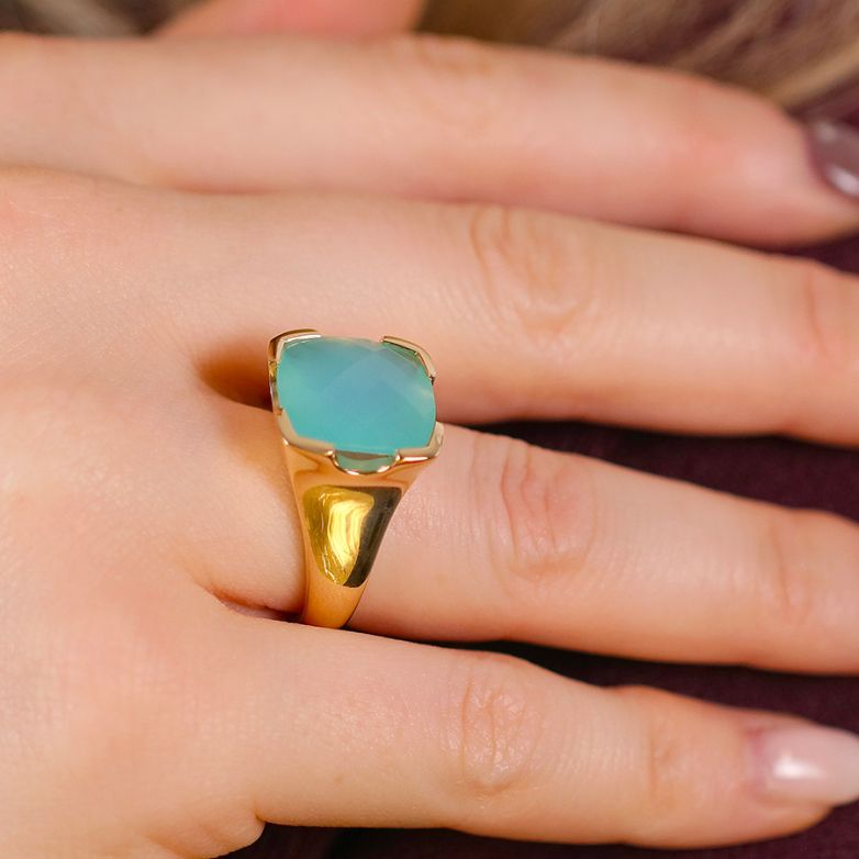 Ring calcedoine 6.08 carats...
