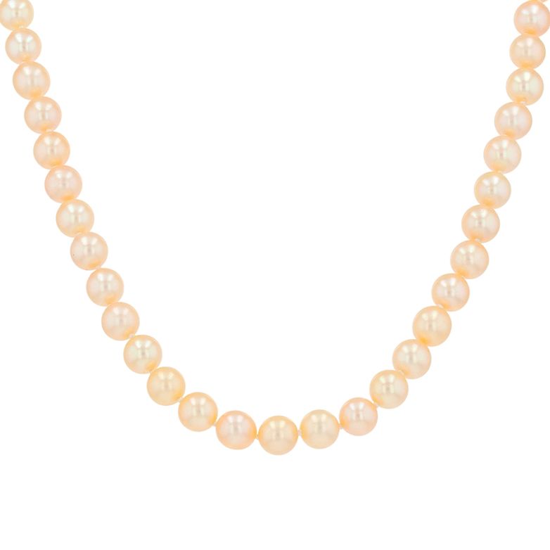 Yellow gold choker pearl...