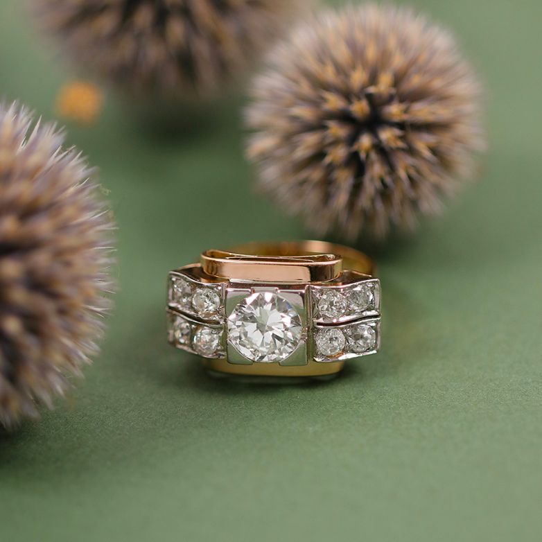 Vintage Tank ring diamonds...