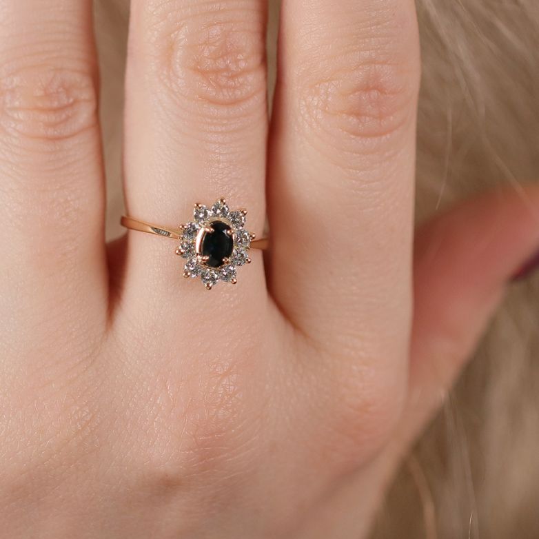 Sapphire daisy ring 0.46...