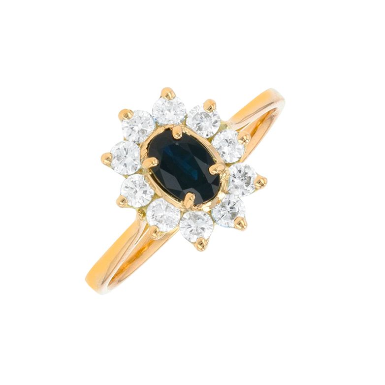 Sapphire daisy ring 0.46...