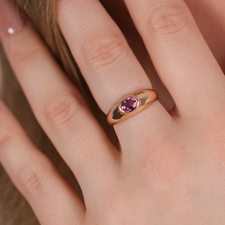 Ring pink sapphire 0.62...