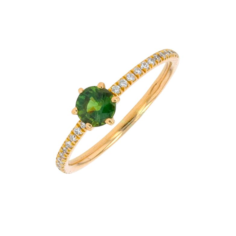 Ring green sapphire 0.45...