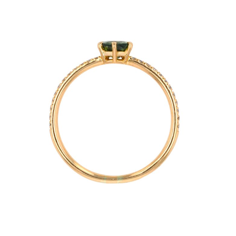 Ring green sapphire 0.45...