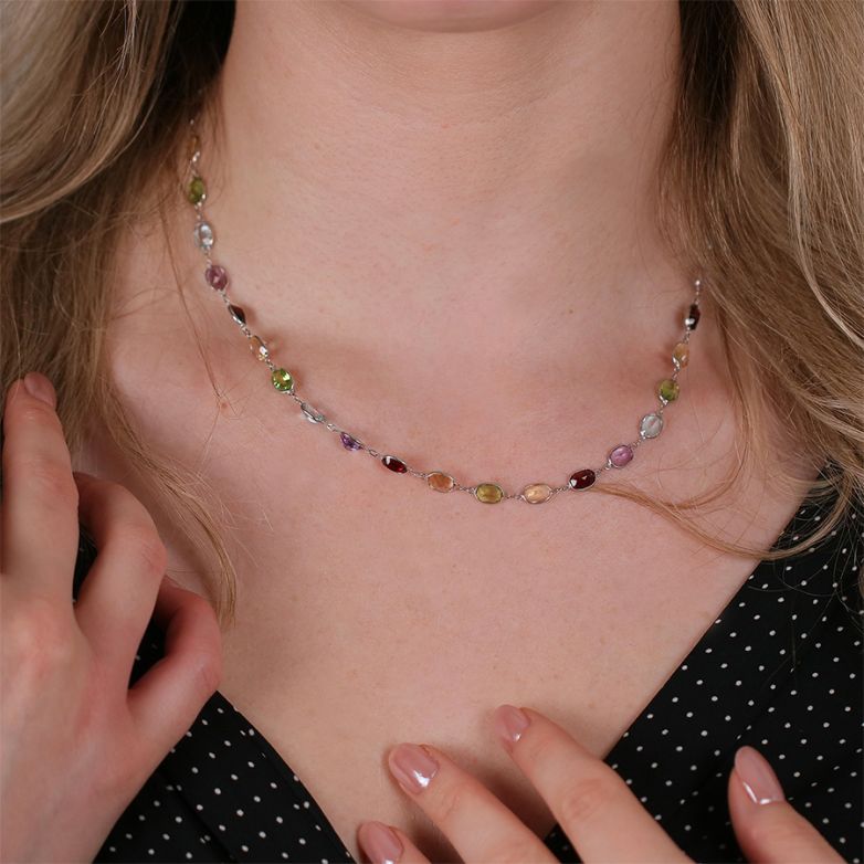 Multi-colored gemstone...