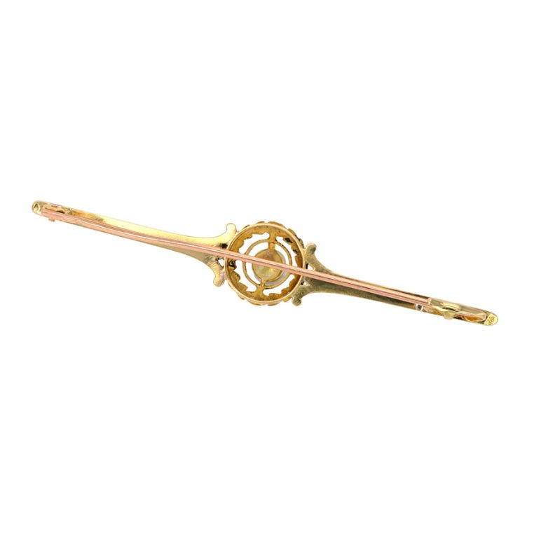 Vintage 2-gold pearl brooch...
