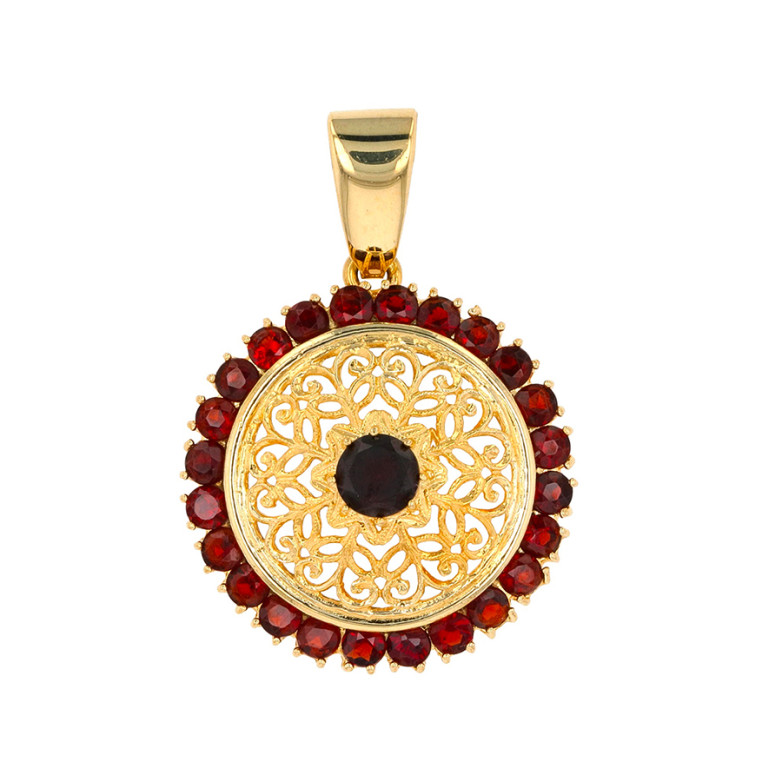 Vintage garnet pendant 1.68...