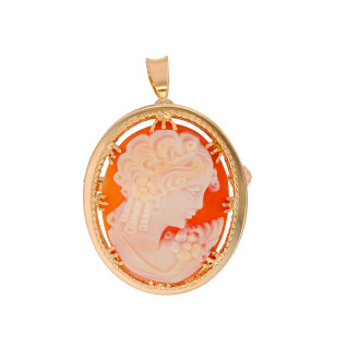Vintage yellow gold cameo...