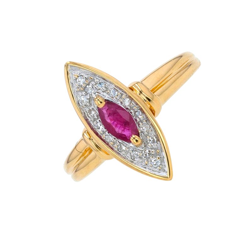 Ring marquise ruby 0.29...