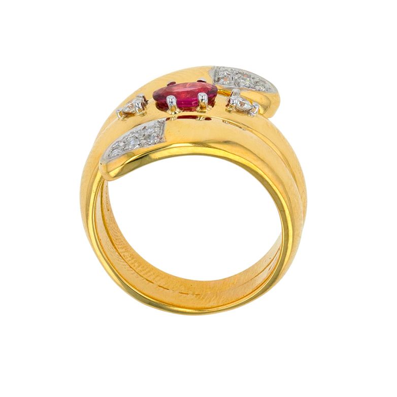Ring ruby 0.37 carat and...