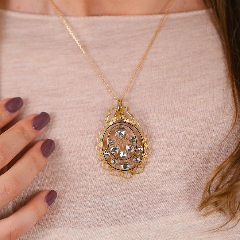 Antique diamond rose...