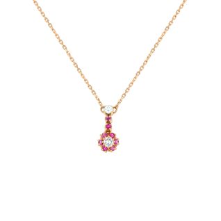 Collier rubis 0.32 carat et...