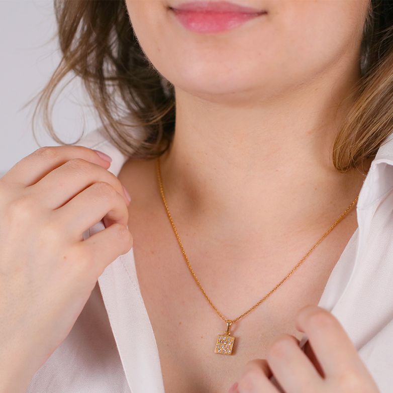 Necklace diamonds 0.18...