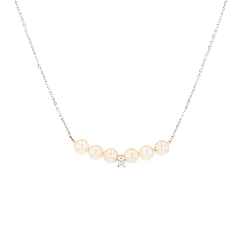 Pearl and diamond necklace...