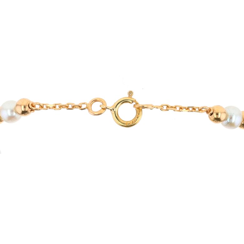 Pearl bracelet yellow gold...