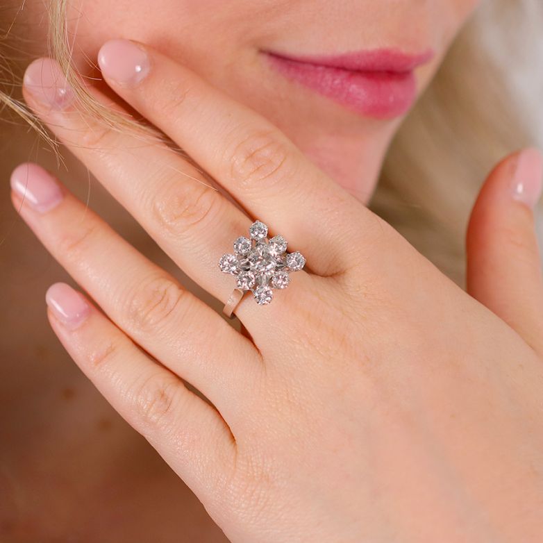 Vintage ring diamonds 2.94...