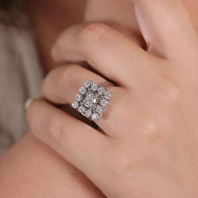 Vintage ring diamonds 1.46...